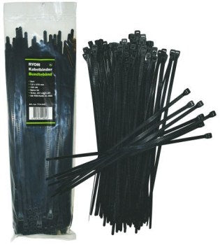Kabelbinder sort 7,6 X 370 mm